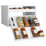 YouCopia Chef's Edition SpiceStack 30-Bottle Spice Organizer with Universal Drawers, White