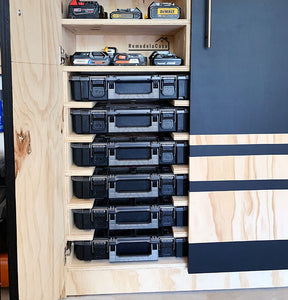 Garage Organization - Charging Station + Tool Storage Cabinet
