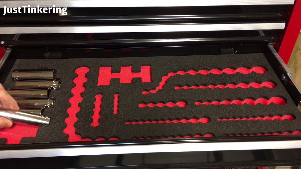 Craftsman 309 Mechanics Tool set finding its home in the FoamFit Tool organizers