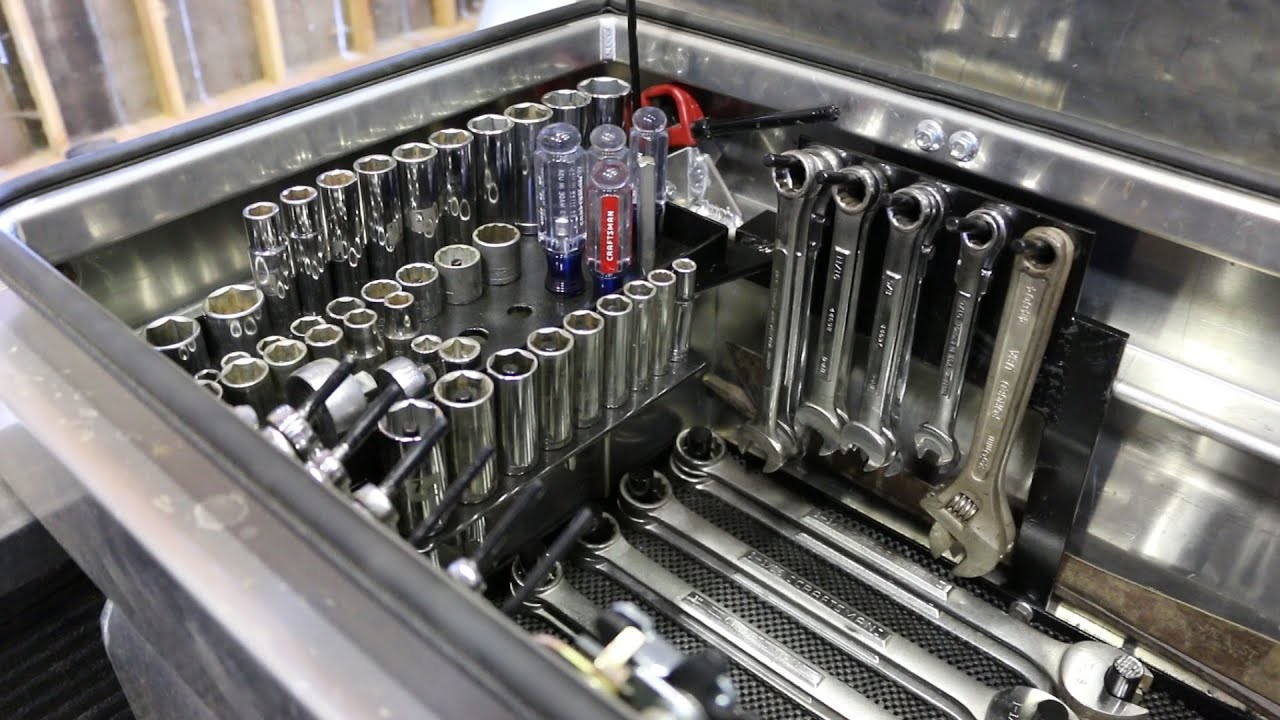 I build a toolbox organizer for all my wrenches and other tools I need to keep with me on my pickup for farm repairs out in the field