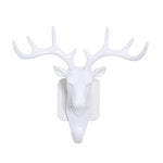 Adhesive Hooks,Deer Head Self Adhesive Wall Door Hook Hanger Bag Keys Sticky Holder