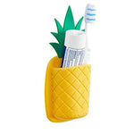 Pineapple Shaped Silicone Toothbrush Holder (Antibacterial) - Kitchen Utensil Holder, Pen Holder. Instant Stick!