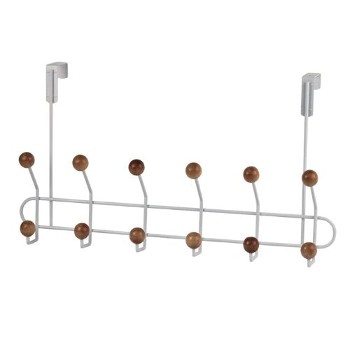 Spectrum Diversified 68500 Over-The-Door Multi-Hook Accents Rack with Wood Balls