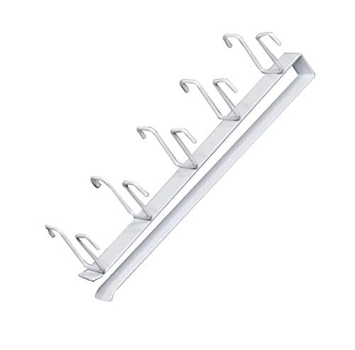 Home-X Multi Function Cabinet Shelf Cup Hanger | Nail Free Storage Rack Shelf Chest Tie Scarf Hanger Rack