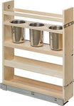 Century Components CASCAN55PF Kitchen Base Cabinet Pull-Out Canister Organizer - 5-7/8"W x 26-3/4"H x 21-1/2"D - Baltic Birch - Blum Soft Close Slides