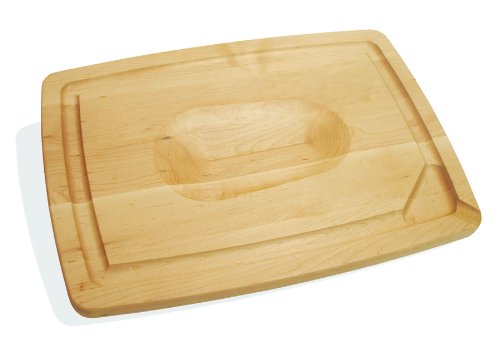 J.K. Adams 20-Inch-by-14-Inch Maple Wood Double-Sided Pour Spout Carving Board