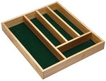 Traditional Wooden Cutlery Tray With Five Sections