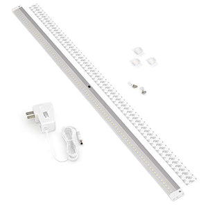 EShine White Finish LED Dimmable Under Cabinet Lighting - Extra Long 40 Inch Panel, Hand Wave Activated - Touchless Dimming Control, Warm White (3000K)
