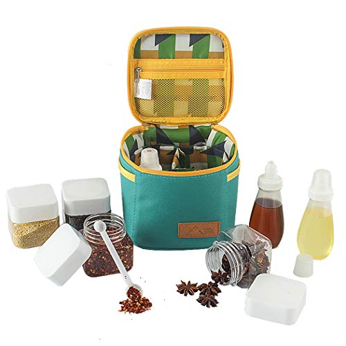 Outdoors Camping Portable Spice-Jars Organizer Containers Set With Storage Bag