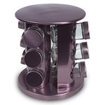 Rotating Kitchen Spice Rack Carousel 12 Jar Organizer for a Clutter Free Counter Top Lavender - Grand Sierra Designs