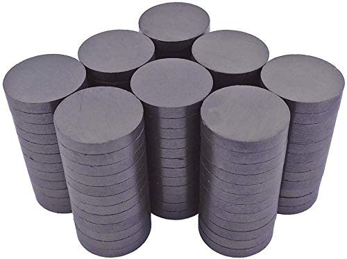 Skilled Crafter Craft Magnets 1 inch. 25mm/4mm Ferrite Disc Magnet. 100 Pieces for Best Value. Strong Ceramic Grade 5 Strength. Ideal for Fridge, Whiteboard, Industrial, Scientific & Home