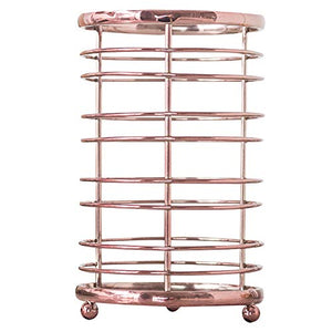 ORZ Rose Gold Kitchen Utensil Holder Flatware Organizer Caddy Storage Basket - Metal Wire