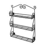 Spectrum Diversified 43710 Scroll Spice Wall Mount Rack, 1, Black