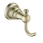 crw Towel Hook Robe Coat Clothes Door Hanger for Bathroom Shower Kitchen Wall Mounted, Solid Brass, Heavy Duty