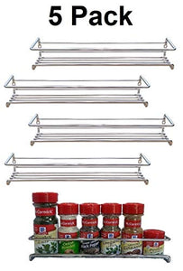 Premium Presents 5 Pack. Wall Mount Spice Rack Organizer for Cabinet. Spice Shelf. Seasoning Organizer. Pantry Door Organizer. Spice Storage. 12 x 3 x 3 inches Brand