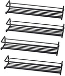 Set of 4 Wall-Mount Spice Rack Organizers – Metal Hanging Racks for Cabinet Door or Pantry Door- Over Stove, Kitchen Cupboard Or Under Cabinet – by Unum