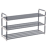 SONGMICS 3-Tier Shoe Rack Shoe Tower Shelf Storage Organizer Cabinet Grey ULSA13G