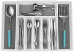 Sorbus Flatware Drawer Organizer, Expandable Cutlery Drawer Trays for Silverware, Serving Utensils, Multi-Purpose Storage for Kitchen, Office, Bathroom Supplies (Cutlery Drawer Organizer - White)