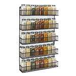 Spice Rack Wall Mounted Spice Rack Organizer Chicken Wire Rural Style Spice Organizer, Spice Rack Wall Mount [5 Tier] (Black) … (5 tier Black Spice Rack)