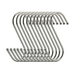 S Hooks 3 inch S Shaped Utility Hooks, Topick 30 Pack Hanging Hooks Stainless Steel Metal Hanger Heavy Duty Hooks, Storage Holders for Kitchen, Work Shop, Bathroom, Plants, Office, Garden (3in Bold)