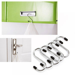 NAOAO S Shaped Hooks Hangers Powerful Stainless Steel 4PCS Hook Heavy Duty Hanging Hooks for Pots and Pans, Plants, Utensils, Towels