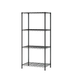 Homebi 4-Tier Wire Shelving 4 Shelves Unit Metal Storage Rack Durable Organizer Perfect for Pantry Closet Kitchen Laundry Organization in Black,21”Wx14”Dx46.5”H