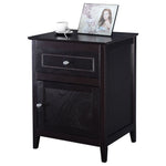 Accent End Table Nightstand Bedroom Living Room Furniture Espresso Beechwood