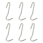 HUJI Stainless Steel Universal S-Shape Hanging Hooks for Cookware Pots Pans (Set of 6)