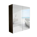 Elecwish 24" Wide Wall Mount Mirrored Bathroom Medicine Cabinet Storage 2 Mirror Door (23.6" 23.6" 6.3")