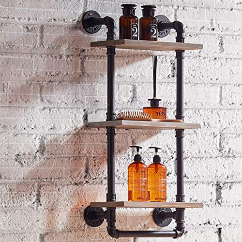 FURVOKIA Industrial Vintage Bathroom Towel Rack,Wall Mount Towel Pipe Shelf,Bar Organization Wine Racks,Kitchen Accessories Storage Tool Cabinet (13.8”L x 8.6 ”W x 33.5”H inch)