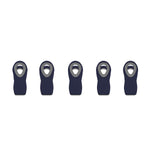 COOK with COLOR Set of Five Navy and Gray Magnetic Plastic Bag Chip Clips