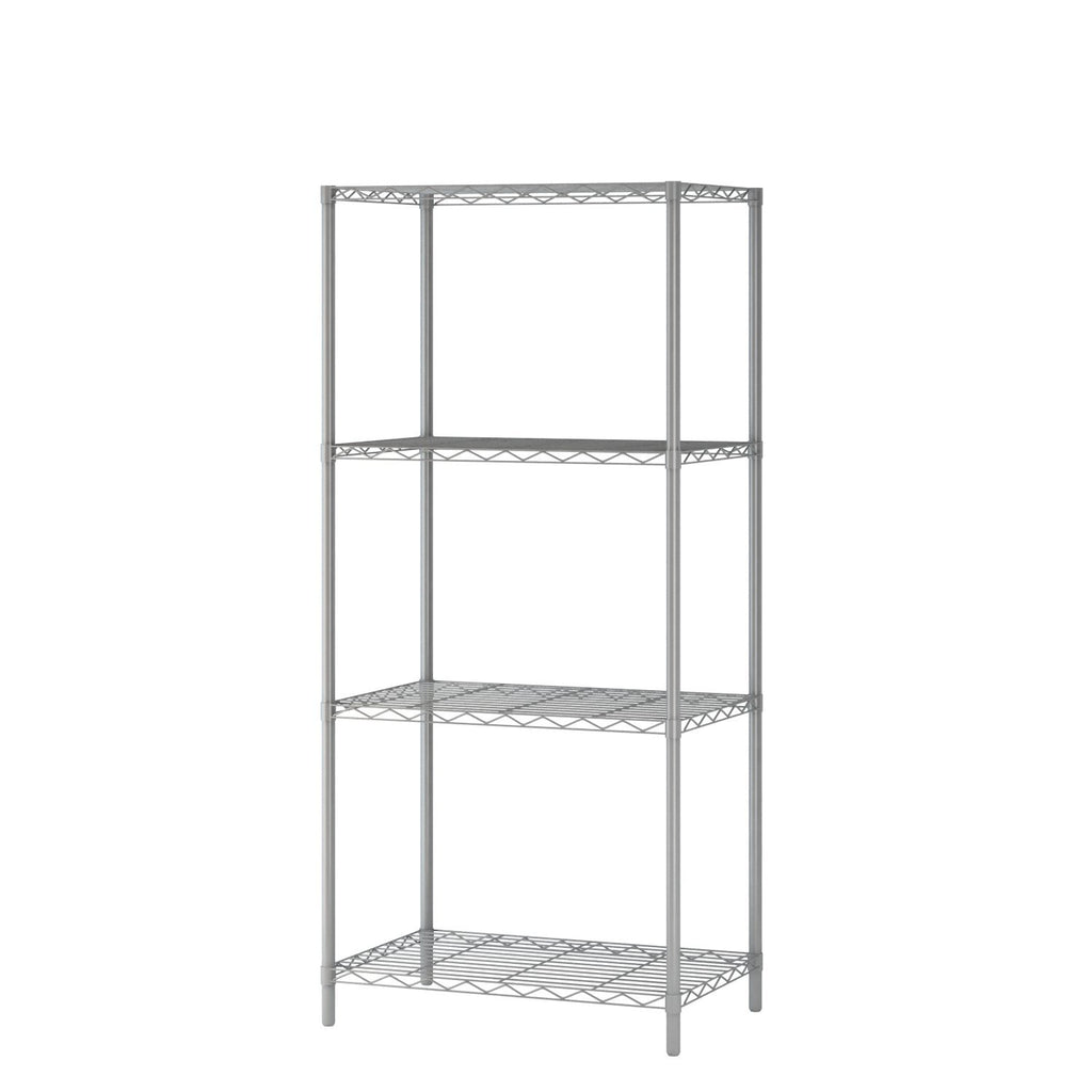 Homebi 4-Tier Wire Shelving 4 Shelves Unit Metal Storage Rack Durable Organizer Perfect for Pantry Closet Kitchen Laundry Organization in Grey,21”Wx14”Dx46.5”H