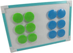 Round Dot Magnets Refrigerator Filing Cabinet Whiteboard 1.5 Neon Green and Blue (Set of 12)