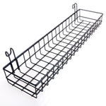 hosaken Multipurpose Mesh Wall Metal Wire Basket, Grid Panel Hanging Tray, Wall Mount Organizer, Wire Storage Shelf Rack for Home Supplies, Wall Decor, Small Size, Black Coated