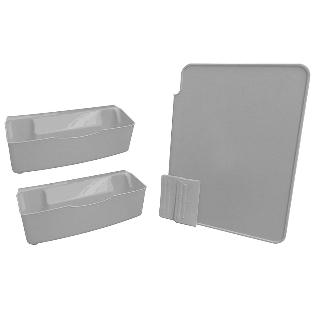 Performance Cutting Board Counter Catcher Home Kitchen Tools Set, Steel Gray