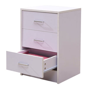GreenForest Vertical File Cabinet 3 Drawers Wood for Home Office File Storage Under Desk Letter Size/A4 (White)