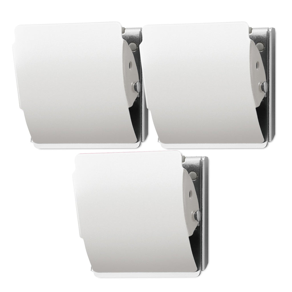 PLUS Extra Strong Magnetic Clip LARGE White - 3 Pack