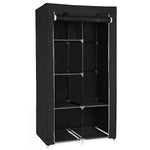 SONGMICS 34" DIY Closet Organizer Portable Wardrobe with Non-Woven Fabric, Multiple Ways to Assemble Meets Different Needs, Black URYG84BK