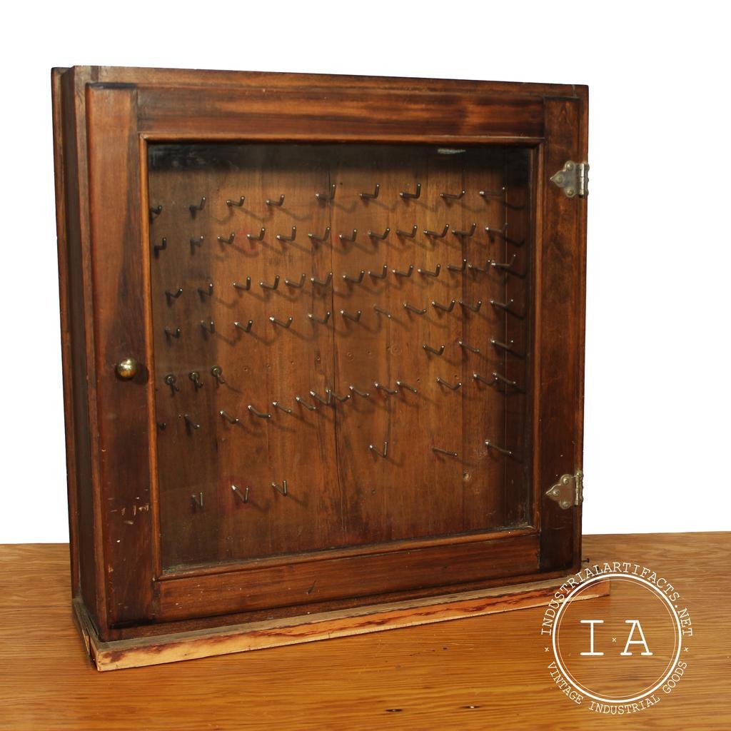 Vintage Industrial Antique Glass Front Tool Cabinet Vitrine Apothecary Display Box
