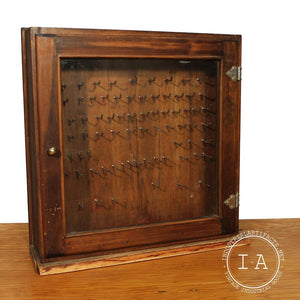 Vintage Industrial Antique Glass Front Tool Cabinet Vitrine Apothecary Display Box