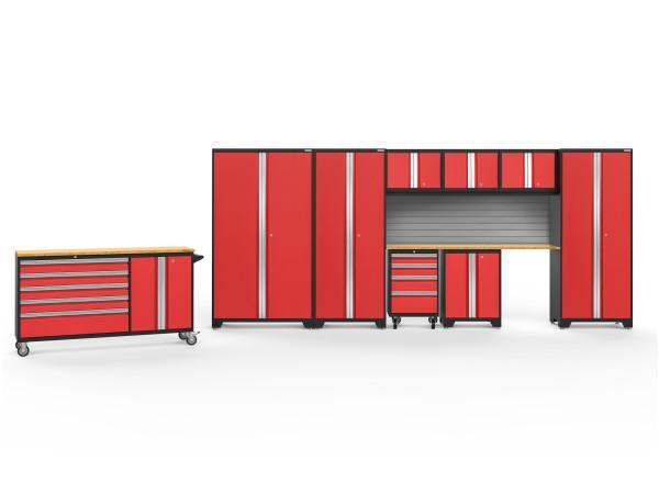 NewAge Bold 3.0 Red 10 Piece Set w/Stainless Steel Worktop