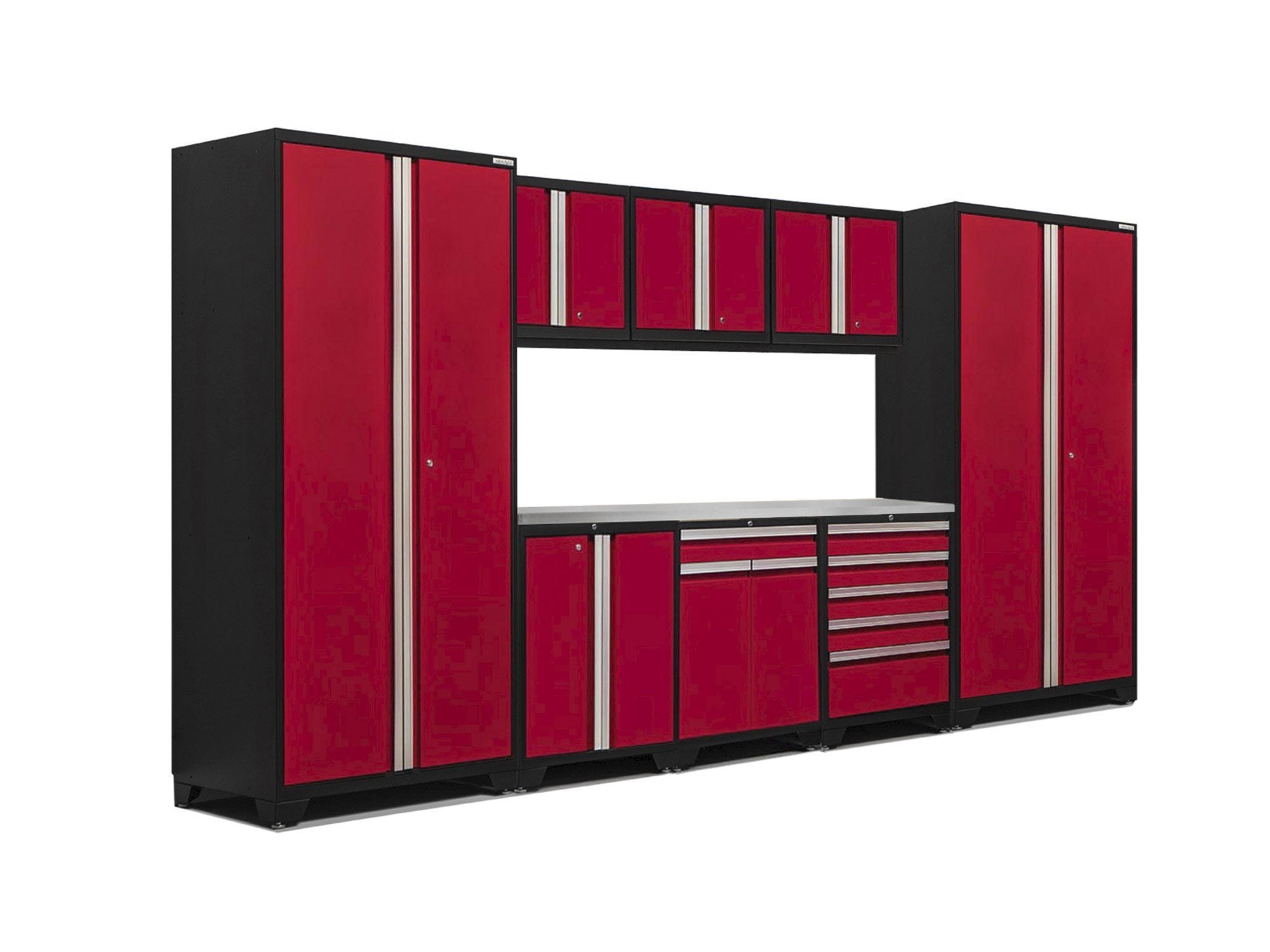 NewAge PRO 3.0 Series 9 PC Set Red (Steel Worktop)